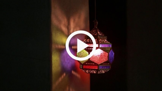 Beautiful lantern on the wall