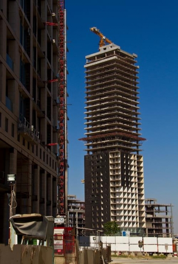 building under construction in