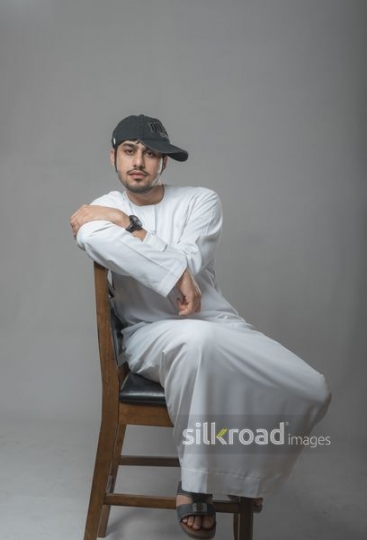 Middle Eastern man posing|