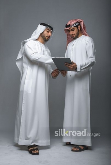 Middle Eastern Businessmen talking