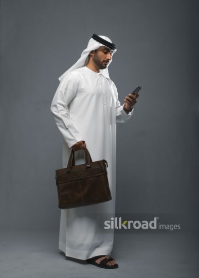 Businessman speaking over the phone