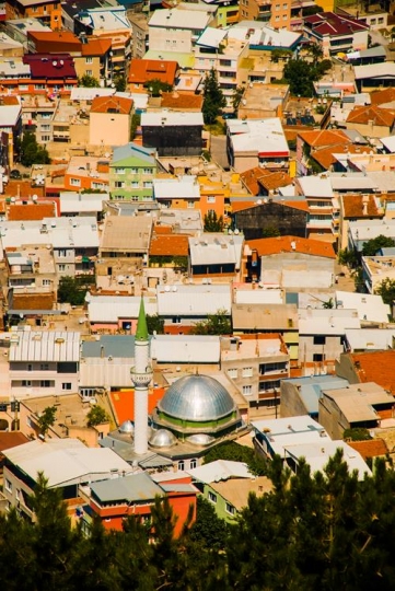 an aerial view of bursa in turkey