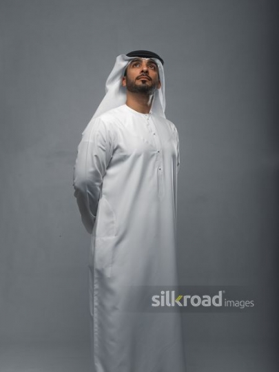 Middle Eastern Businessman standing|