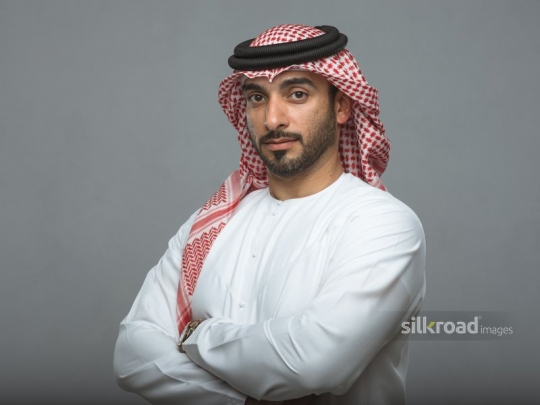 Arabian man pausing with pride