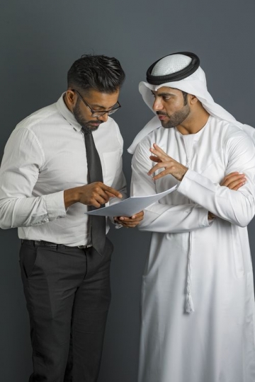 Business employees working together|