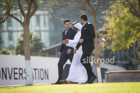 Group of Businessmen walking together|-