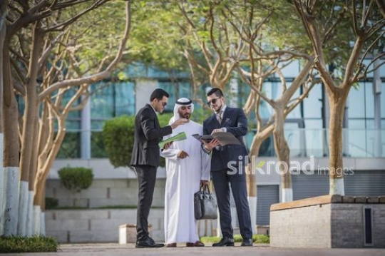 Group of Businessmen talking to each other|-