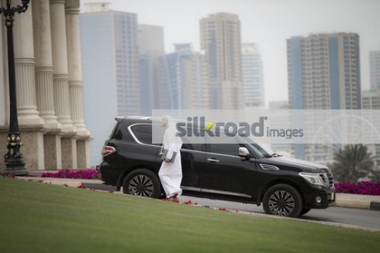 Arabian Businessman walking|