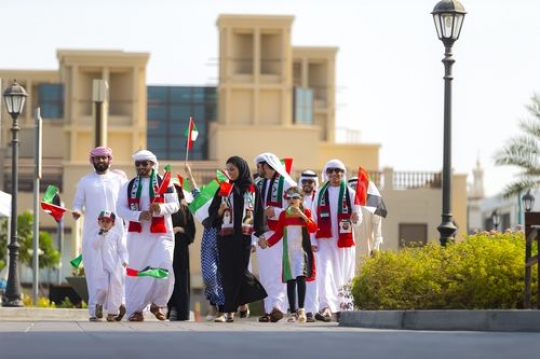 Friends and family celebrating the UAE National Day|
