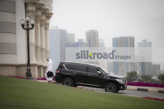 Arab Businessman walking|