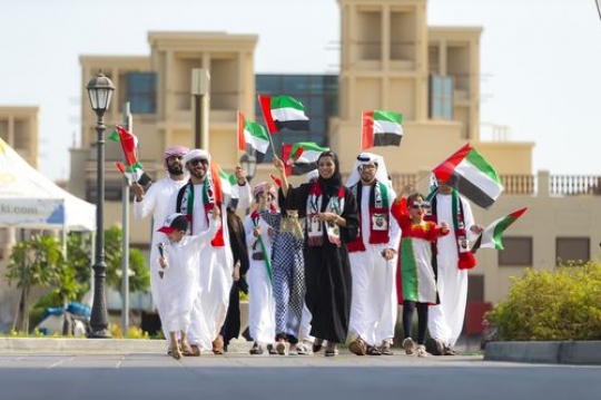 UAE Nationals representing their country during a National Day Parade|