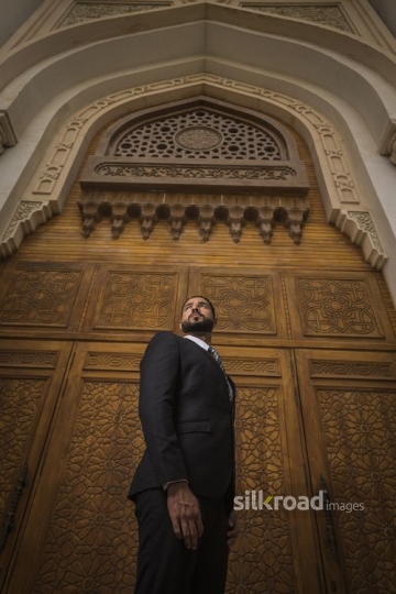 Low Angle of an Arab Businessman|-