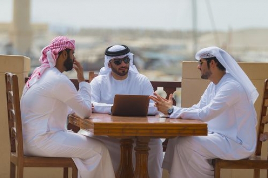 Business people during a meeting at a restaurant|
