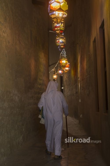 Middle Eastern man traditionally dressed during Ramadan