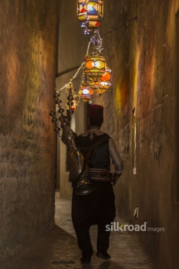 A Middle Eastern Ramadan Drink Seller|-