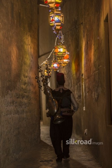 A Middle Eastern Ramadan Drink Seller|-