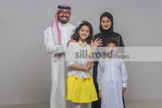 Middle Eastern family portrait