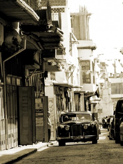 monotone color old city view