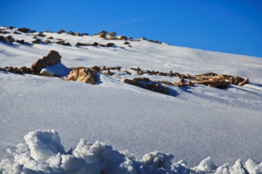 snow on the hill top
