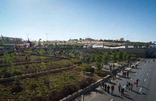 people walking in the middle of the street