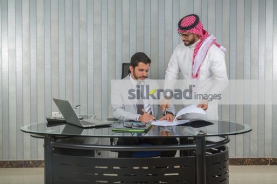 Businessmen having a meeting at the office|