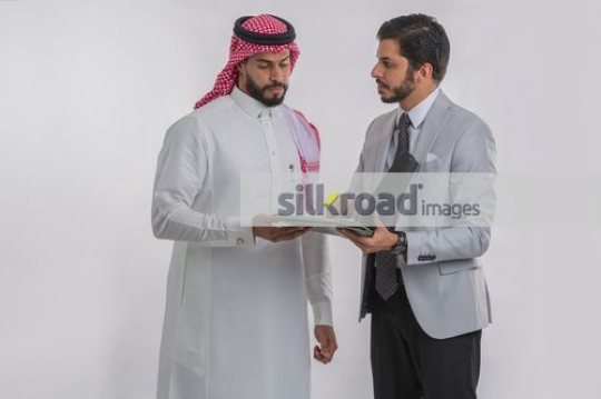 Middle Eastern Businessmen talking|