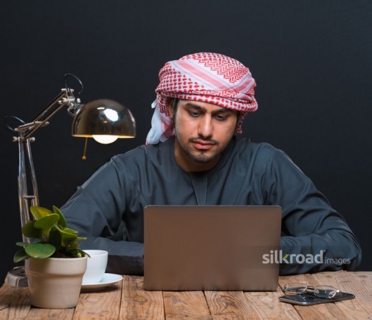 Man working late
