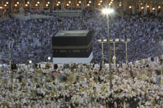 Kaaba at night