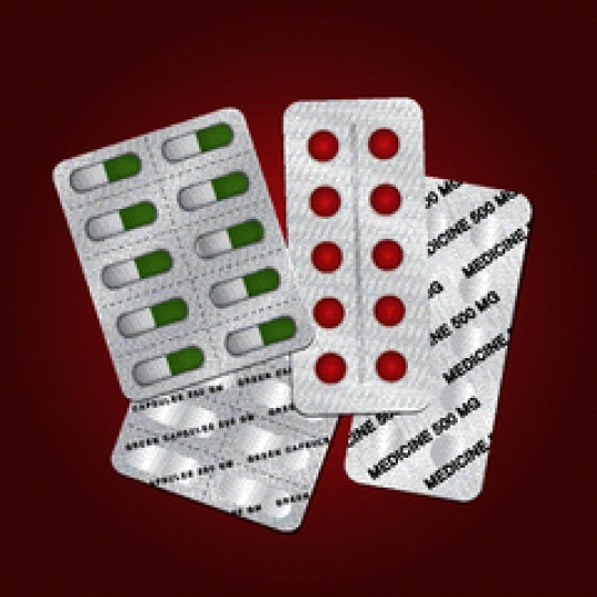 capsules and pills packed in b