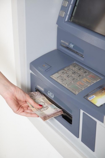 money taken from atm