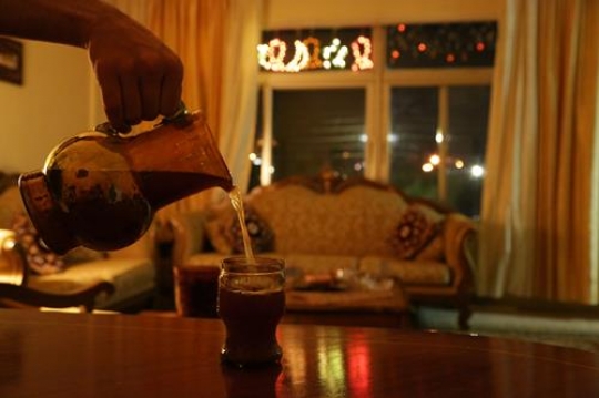 pouring juice