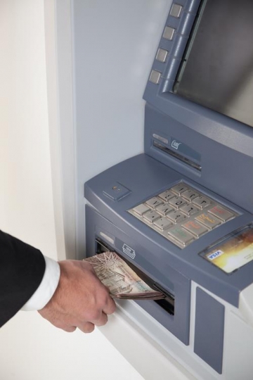 money taken from atm