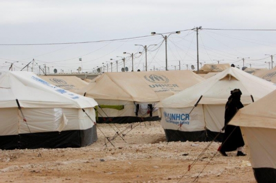 tents in a refugee camp