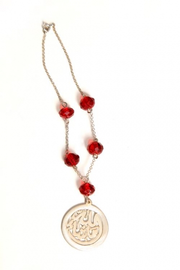 red necklace isolated on white background