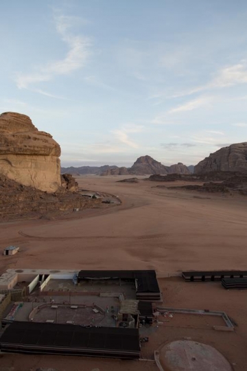 Big Bedouin tents in the desert of Wadi Rum Jordan