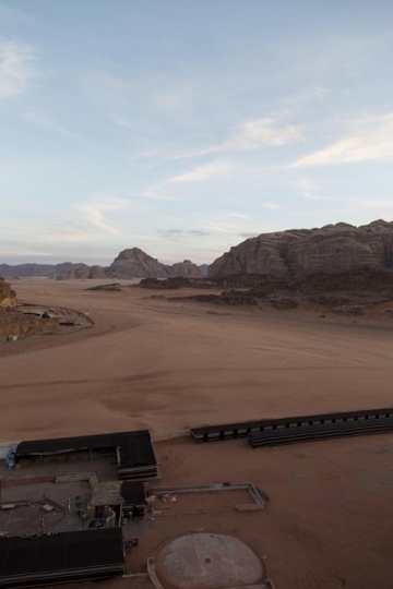 Big Bedouin tents in the desert of Wadi Rum Jordan
