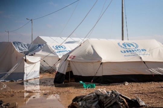 tents in a refugee camp