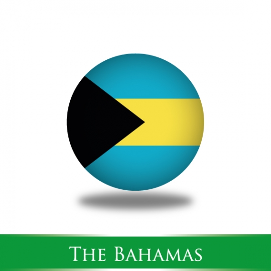 bahamas flag logo isolated on white background