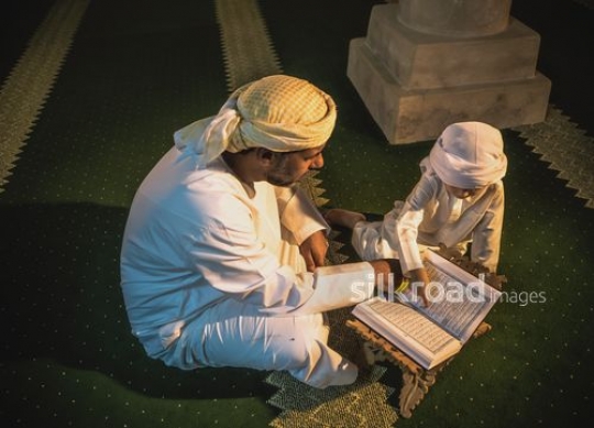 grandson learning qur'an |-