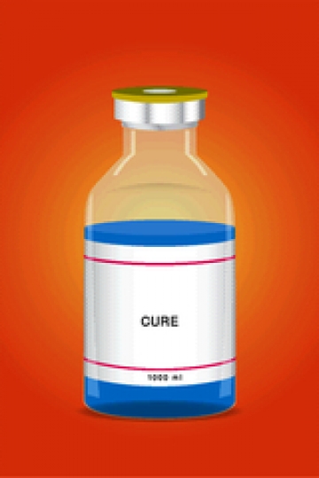 medical ampoules isolated on o