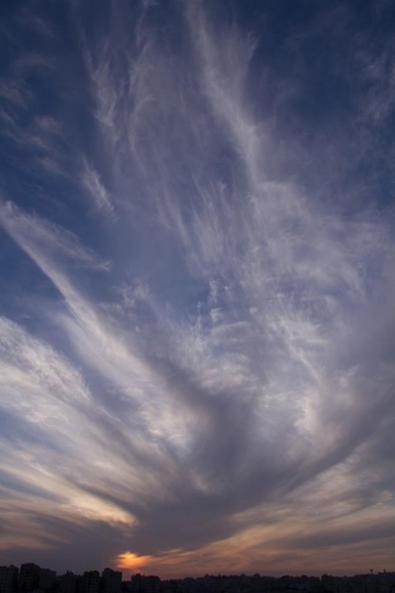 Sky background on sunset. Natu