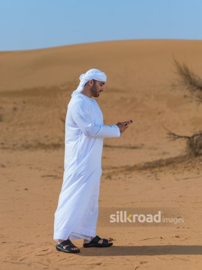 Man checking phone