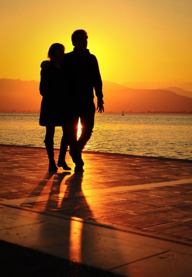 Couple by the sea