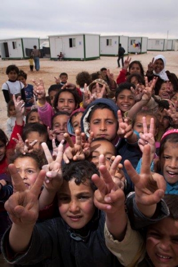 group of children from Zaatari