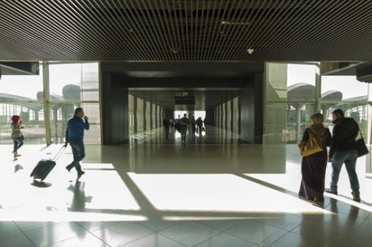 people at the airport