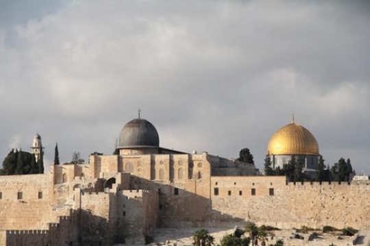 Dome of the Rock and Al Aqsa Mousque in Jerusalem, Palestine