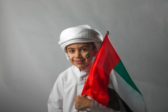 Little boy celebrating national day