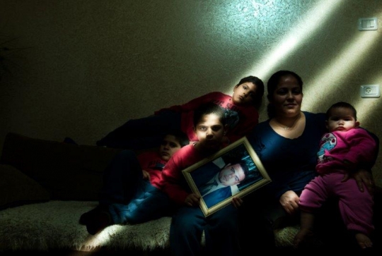 Palestinian Family Mourning on their Lost Dad at Construction Site