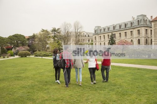 Friends walking together|