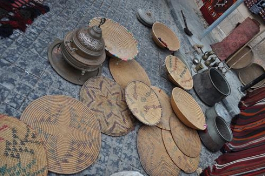 straw basket in jara souq